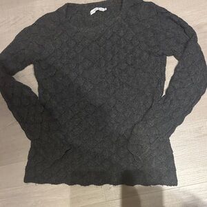 ALFRED SUNG Charcoal Knit Sweater